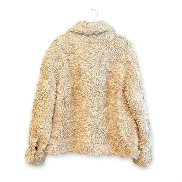 NWT & Other Stories Faux Fur Cozy Teddy Jacket Latte Brown Size 8 - Picture 6 of 11